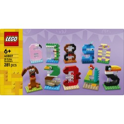 LEGO 40807 Numeri del Compleanno Giocattolo, Decorazione per Torta, Addobbi per Feste o Gioco per Contare, Regalo Bambini 6+