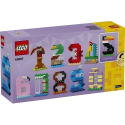 LEGO 40807 Numeri del Compleanno Giocattolo, Decorazione per Torta, Addobbi per Feste o Gioco per Contare, Regalo Bambini 6+