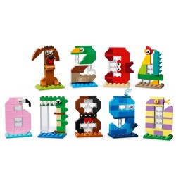 LEGO 40807 Numeri del Compleanno Giocattolo, Decorazione per Torta, Addobbi per Feste o Gioco per Contare, Regalo Bambini 6+