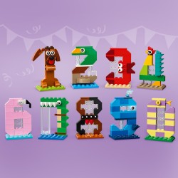 LEGO 40807 Numeri del Compleanno Giocattolo, Decorazione per Torta, Addobbi per Feste o Gioco per Contare, Regalo Bambini 6+