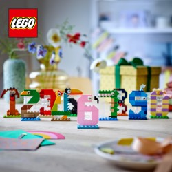 LEGO 40807 Numeri del Compleanno Giocattolo, Decorazione per Torta, Addobbi per Feste o Gioco per Contare, Regalo Bambini 6+