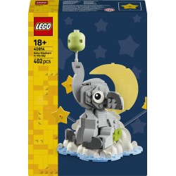 LEGO 40814 Baby Elefantino tra le Stelle, Kit di Modellismo per Adulti, Figura di Animale e Accessori, Regalo Neogenitori