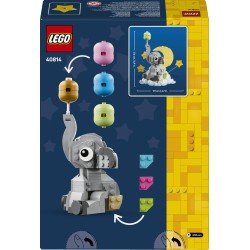 LEGO 40814 Baby Elefantino tra le Stelle, Kit di Modellismo per Adulti, Figura di Animale e Accessori, Regalo Neogenitori