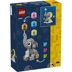 LEGO 40814 Baby Elefantino tra le Stelle, Kit di Modellismo per Adulti, Figura di Animale e Accessori, Regalo Neogenitori