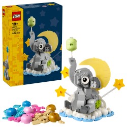 LEGO 40814 Baby Elefantino tra le Stelle, Kit di Modellismo per Adulti, Figura di Animale e Accessori, Regalo Neogenitori
