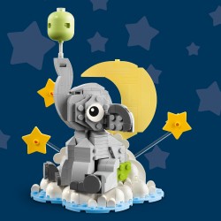 LEGO 40814 Baby Elefantino tra le Stelle, Kit di Modellismo per Adulti, Figura di Animale e Accessori, Regalo Neogenitori