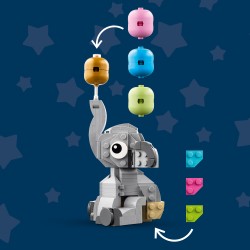 LEGO 40814 Baby Elefantino tra le Stelle, Kit di Modellismo per Adulti, Figura di Animale e Accessori, Regalo Neogenitori