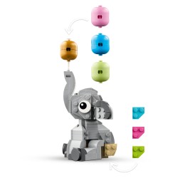 LEGO 40814 Baby Elefantino tra le Stelle, Kit di Modellismo per Adulti, Figura di Animale e Accessori, Regalo Neogenitori