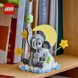LEGO 40814 Baby Elefantino tra le Stelle, Kit di Modellismo per Adulti, Figura di Animale e Accessori, Regalo Neogenitori
