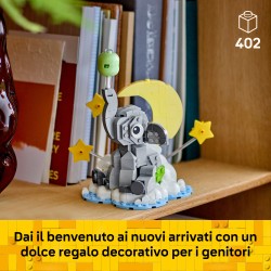 LEGO 40814 Baby Elefantino tra le Stelle, Kit di Modellismo per Adulti, Figura di Animale e Accessori, Regalo Neogenitori