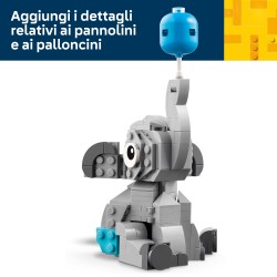 LEGO 40814 Baby Elefantino tra le Stelle, Kit di Modellismo per Adulti, Figura di Animale e Accessori, Regalo Neogenitori