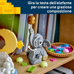 LEGO 40814 Baby Elefantino tra le Stelle, Kit di Modellismo per Adulti, Figura di Animale e Accessori, Regalo Neogenitori