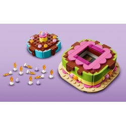 LEGO 40815 Torta della Festa di Compleanno, Giocattolo con 10 Candeline, Glassa, Fiori Colorati, Regalo per Bambini da 7 Anni