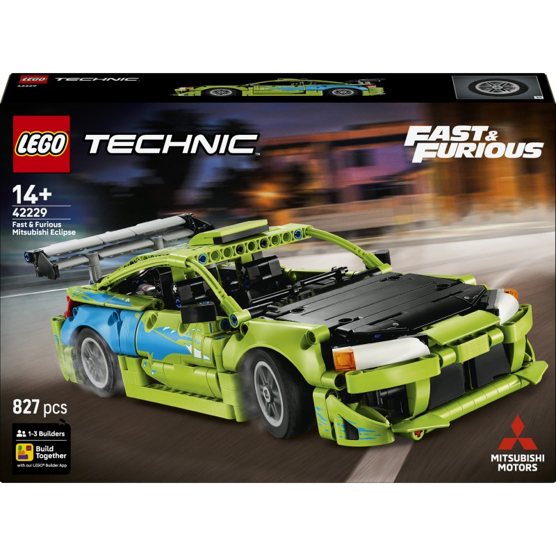 LEGO Technic 42229 Auto Mitsubishi Eclipse Fast and Furious, Kit Modellismo STEM da Collezione, Regalo per Ragazzi da 14+