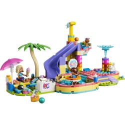 LEGO Friends 42676 Divertente Giornata al Parco Acquatico, Giocattolo con Scivolo, 2 Mini Bamboline e 4 Animali, Regalo da 6+