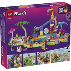LEGO Friends 42676 Divertente Giornata al Parco Acquatico, Giocattolo con Scivolo, 2 Mini Bamboline e 4 Animali, Regalo da 6+