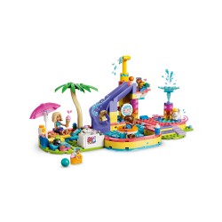 LEGO Friends 42676 Divertente Giornata al Parco Acquatico, Giocattolo con Scivolo, 2 Mini Bamboline e 4 Animali, Regalo da 6+