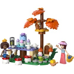 LEGO Friends 42690 Tea Party nella Foresta, Gioco di Ruolo con 2 Mini Bamboline, 3 Animali e Cibo Giocattolo, Regalo da 6+