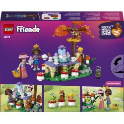 LEGO Friends 42690 Tea Party nella Foresta, Gioco di Ruolo con 2 Mini Bamboline, 3 Animali e Cibo Giocattolo, Regalo da 6+
