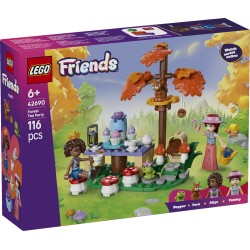 LEGO Friends 42690 Tea Party nella Foresta, Gioco di Ruolo con 2 Mini Bamboline, 3 Animali e Cibo Giocattolo, Regalo da 6+