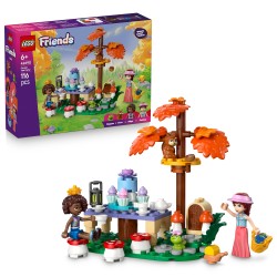 LEGO Friends 42690 Tea Party nella Foresta, Gioco di Ruolo con 2 Mini Bamboline, 3 Animali e Cibo Giocattolo, Regalo da 6+