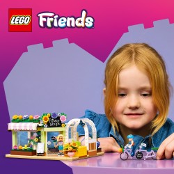 LEGO Friends 42693 Negozio di Fiori Creativo, Giocattolo con Fiori Finti, Bouquet, 2 Mini Bamboline e Accessori, Regalo da 7+