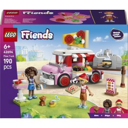 LEGO Friends 42694 Furgone delle Pizze, Giocattolo con 2 Mini Bamboline, Cane e Accessori, Regalo di Compleanno Bambini da 6+