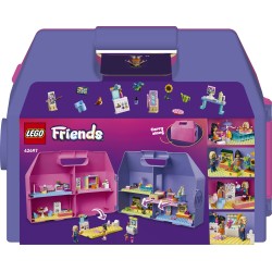 LEGO Friends 42697 Valigetta Creativa Casa delle Bambole, Giochi da Viaggio con Casa a 8 Stanze e 2 Mini Bamboline, Regalo 6+