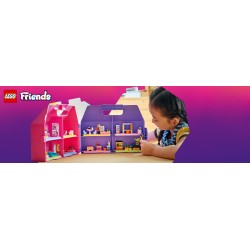 LEGO Friends 42697 Valigetta Creativa Casa delle Bambole, Giochi da Viaggio con Casa a 8 Stanze e 2 Mini Bamboline, Regalo 6+
