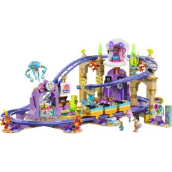 LEGO Friends 42703 Montagne Russe della Sirenetta, Giocattolo Interattivo con 3 Carrozze, Negozio e 5 Mini Bamboline, da 8+