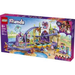 LEGO Friends 42703 Montagne Russe della Sirenetta, Giocattolo Interattivo con 3 Carrozze, Negozio e 5 Mini Bamboline, da 8+