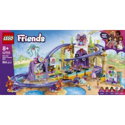 LEGO Friends 42703 Montagne Russe della Sirenetta, Giocattolo Interattivo con 3 Carrozze, Negozio e 5 Mini Bamboline, da 8+