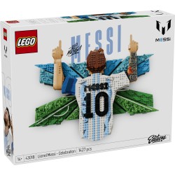 LEGO Editions 43018 Lionel Messi – Celebrazione, Wall Art 3D Fai da Te, Decorazione da Parete, Regalo a Tema Calcio da 14+