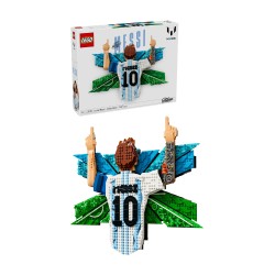LEGO Editions 43018 Lionel Messi – Celebrazione, Wall Art 3D Fai da Te, Decorazione da Parete, Regalo a Tema Calcio da 14+