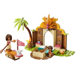 LEGO | Disney Vaiana 43282 Casa del Villaggio e Barca Giocattolo, Gioco Didattico con 2 Mini Bamboline e Pua, Regalo da 4+