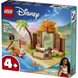 LEGO | Disney Vaiana 43282 Casa del Villaggio e Barca Giocattolo, Gioco Didattico con 2 Mini Bamboline e Pua, Regalo da 4+