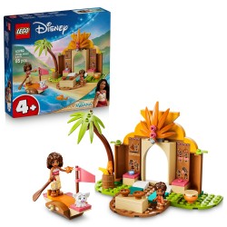 LEGO | Disney Vaiana 43282 Casa del Villaggio e Barca Giocattolo, Gioco Didattico con 2 Mini Bamboline e Pua, Regalo da 4+