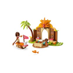 LEGO | Disney Vaiana 43282 Casa del Villaggio e Barca Giocattolo, Gioco Didattico con 2 Mini Bamboline e Pua, Regalo da 4+