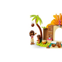 LEGO | Disney Vaiana 43282 Casa del Villaggio e Barca Giocattolo, Gioco Didattico con 2 Mini Bamboline e Pua, Regalo da 4+