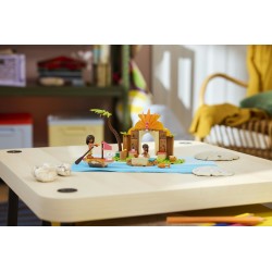LEGO | Disney Vaiana 43282 Casa del Villaggio e Barca Giocattolo, Gioco Didattico con 2 Mini Bamboline e Pua, Regalo da 4+