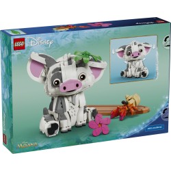LEGO | Disney Vaiana 43292 Pua Action Figure, Maialino Giocattolo con Fiore, Granchio e Zattera, Regalo per Bambini da 9+