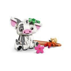 LEGO | Disney Vaiana 43292 Pua Action Figure, Maialino Giocattolo con Fiore, Granchio e Zattera, Regalo per Bambini da 9+