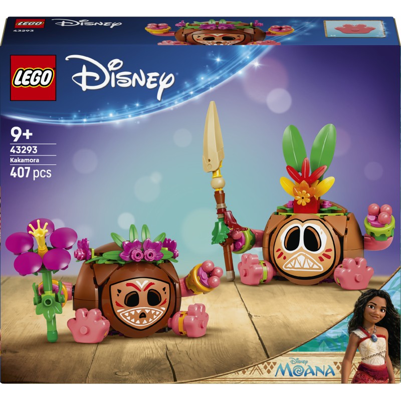 LEGO | Disney Vaiana 43293 Kakamora, Giocattolo con 2 Personaggi Portavaso e Fiori Finti, Regalo per Bambine da 9 Anni in su