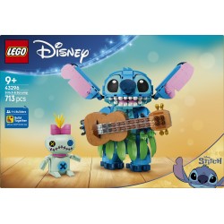 LEGO | Disney 43296 Stitch e Scrump, 2 Action Figure Giocattolo con Accessori, Decorazione Cameretta, Regalo per Bambini 9+