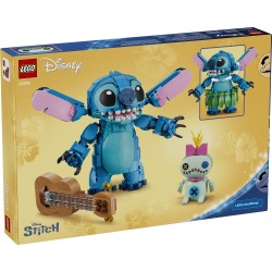 LEGO | Disney 43296 Stitch e Scrump, 2 Action Figure Giocattolo con Accessori, Decorazione Cameretta, Regalo per Bambini 9+