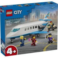 LEGO City 60492 Jet Passeggeri, Modellino di Aereo Giocattolo con 4 Minifigure e Accessori, Giochi Didattici, Regalo per 4+
