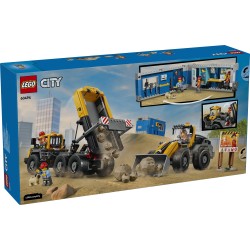 LEGO City 60494 Camion Ribaltabile e Pala Meccanica, Veicoli Giocattolo con Funzioni e 3 Minifigure, Regalo per Bambini da 8+
