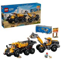 LEGO City 60494 Camion Ribaltabile e Pala Meccanica, Veicoli Giocattolo con Funzioni e 3 Minifigure, Regalo per Bambini da 8+