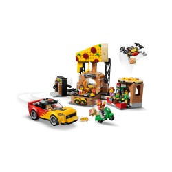 LEGO City 60496 Centro di Consegna Pizze con Veicoli, con Macchina Giocattolo, Scooter, Drone e Cabinato Arcade, Regalo da 6+