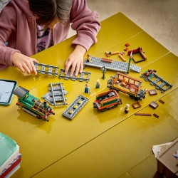 LEGO City 60511 Treno a Vapore Vintage, Giocattolo STEM con Stazione, Binari, Cabina di Comando e Segnale di Stop, Regalo 7+